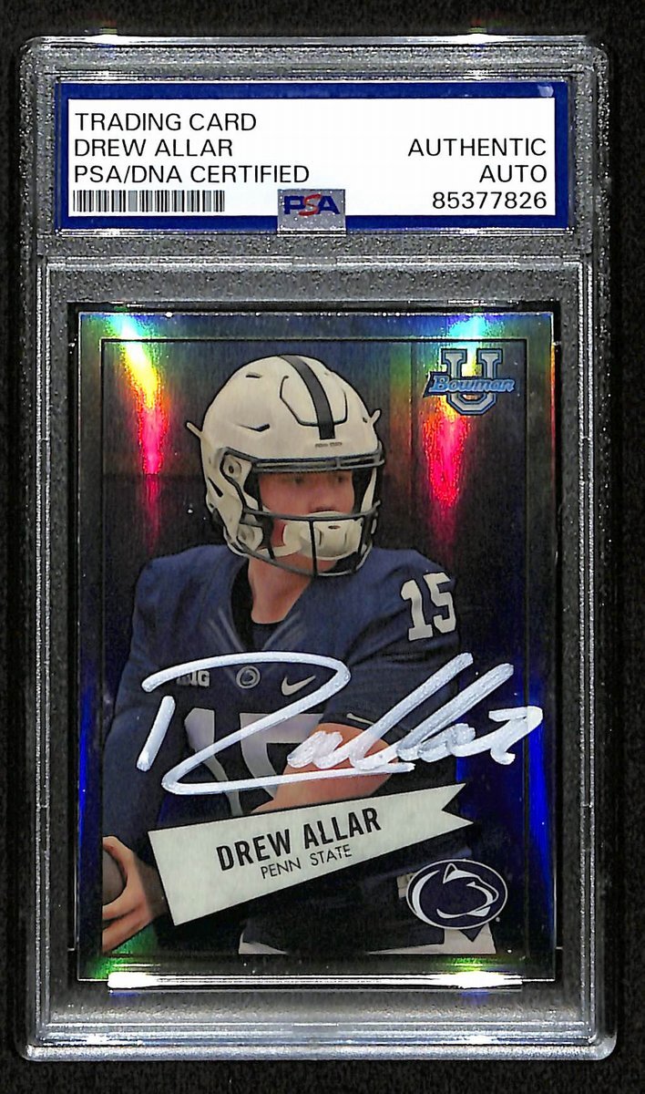 Drew Allar Penn State Signed/Auto 2022 Bowman U