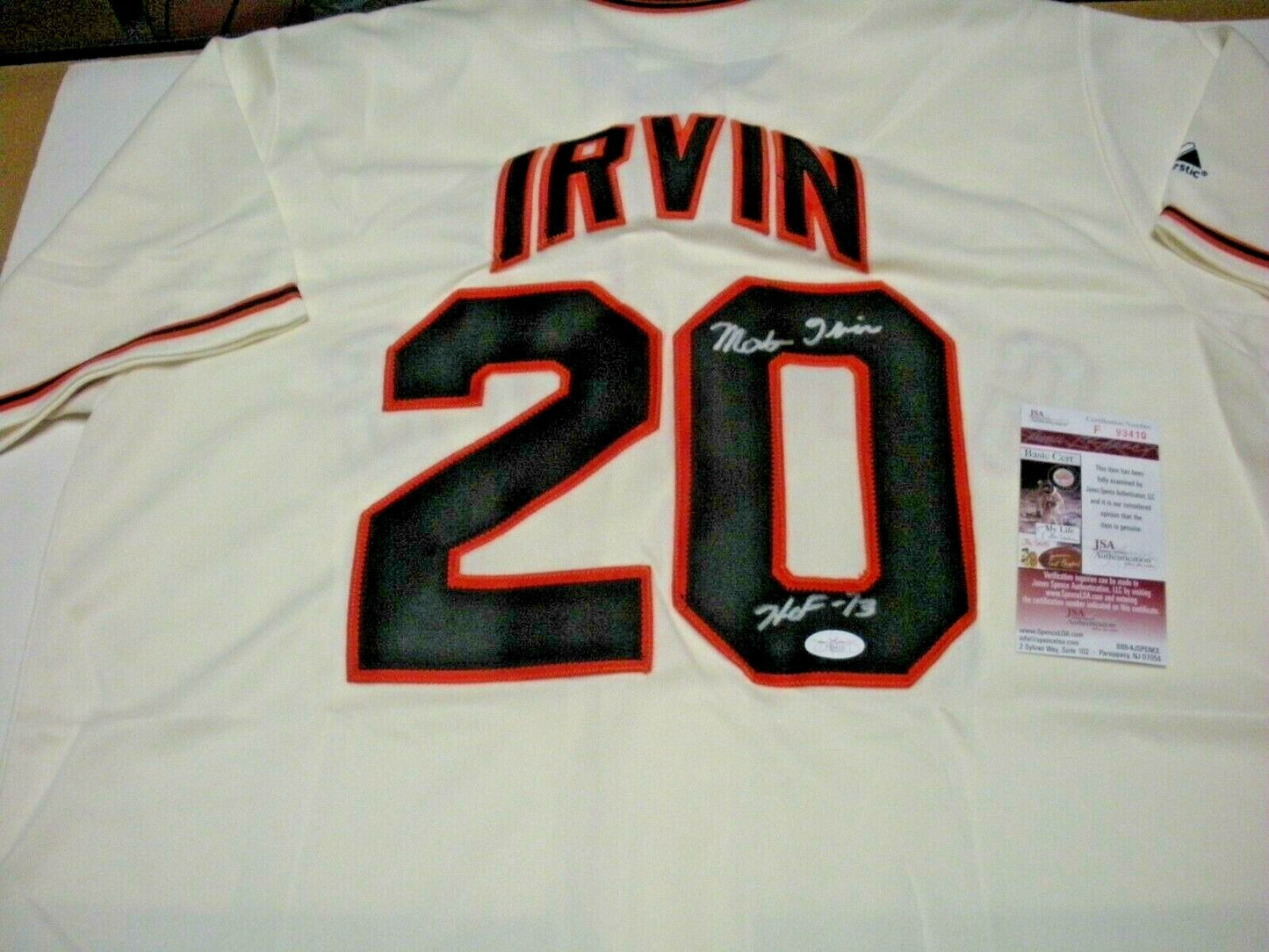 Monte Irvin Sanfrancisco Giants Jsa/Coa Signed