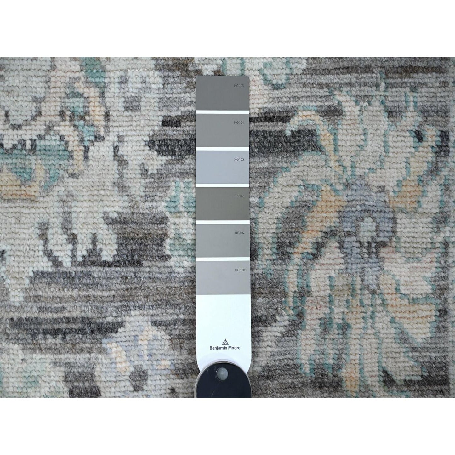 2'9"X8' Dark Silver Gray Afghan Angora Oushak Runner Oriental Rug