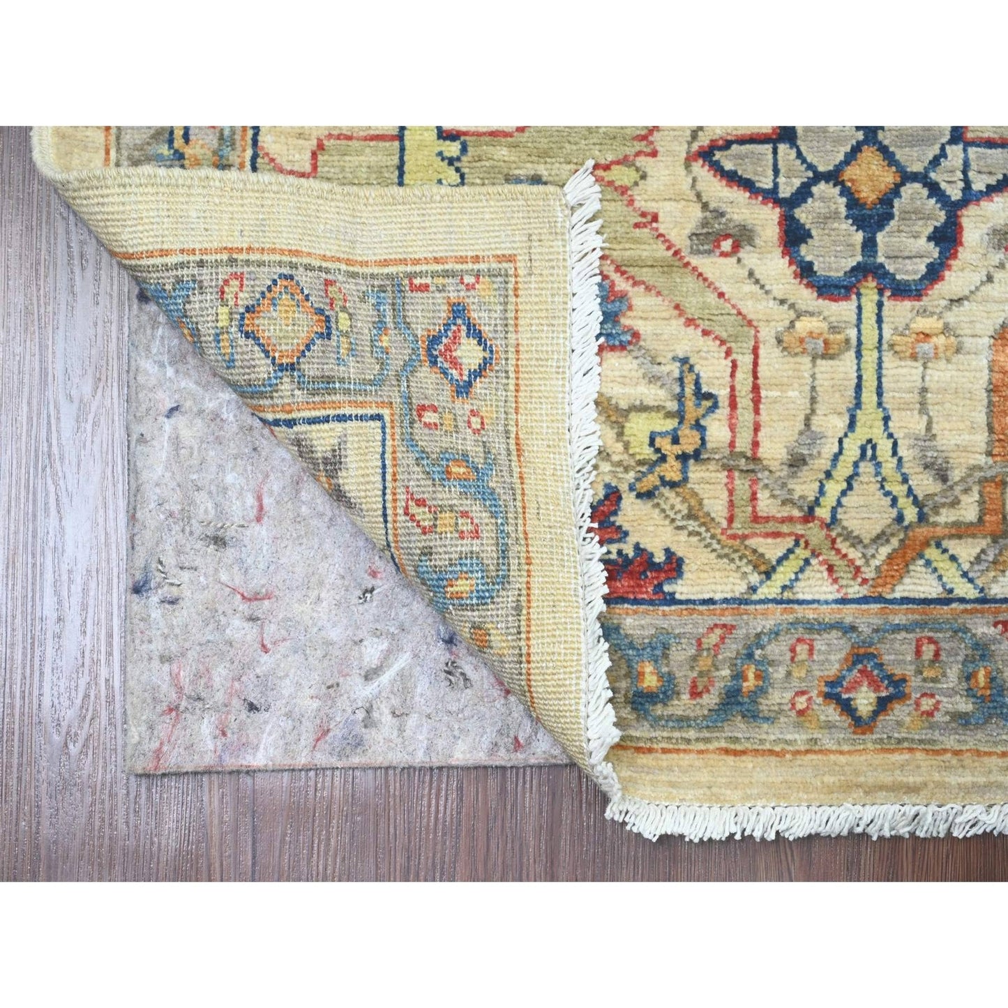 3'1"X10' Ivory Bijar Garus Design Hand Knotted Wool Runner Oriental Rug