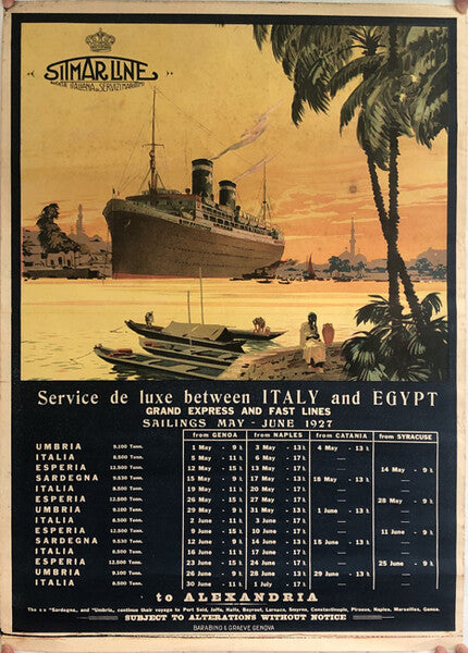 Original Vintage Cruises Ship Poster "Sitmar Line