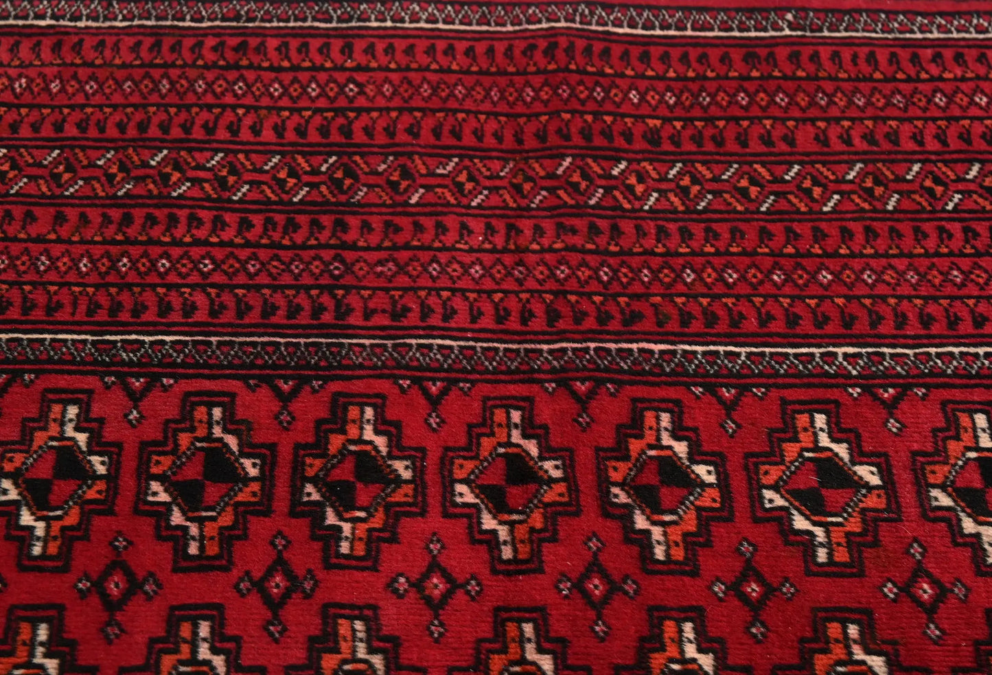Hand-Knotted Vintage Style Tribal Geometric