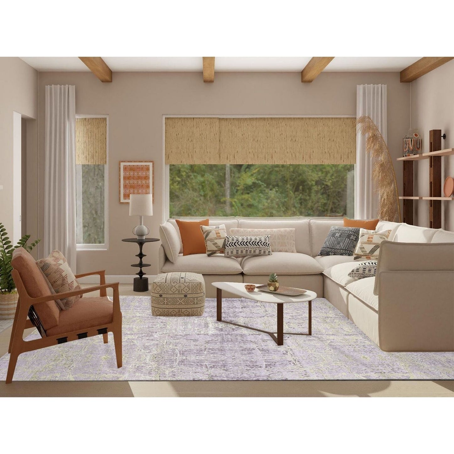 9'X11'9" Gray Hand Knotted Wool And Silk Transitional/Modern Design Rug