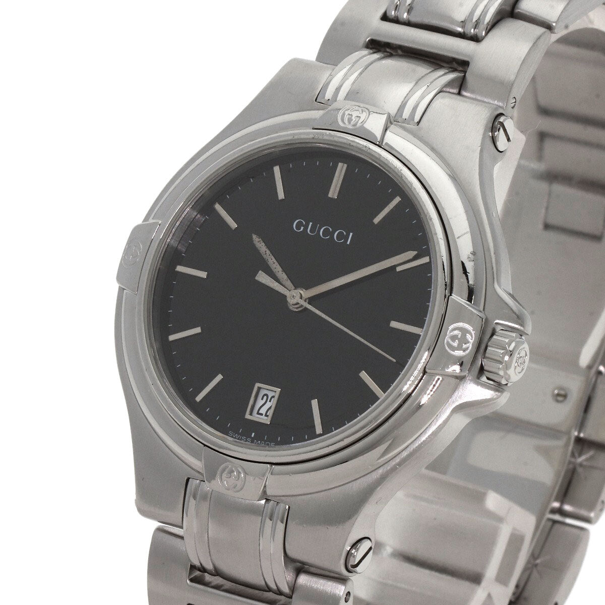 Gucci Round Face Watches Stainless Steel/Stainless Steel Mens