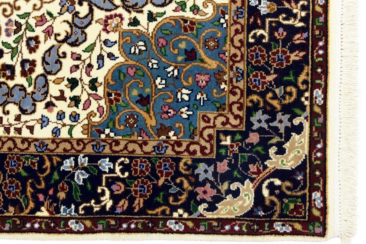 Hand-Knotted Kirman Classic Floral Design