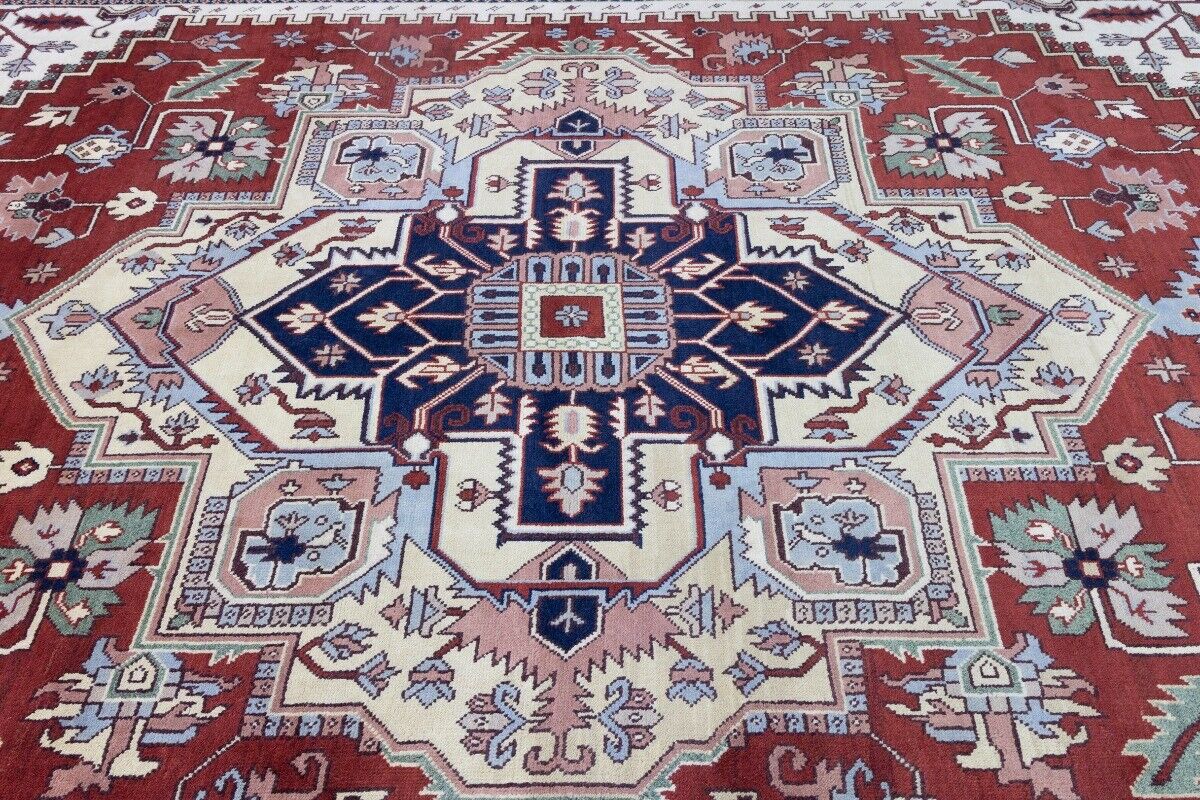 12X18 Ft Oversized Handmade Heriz Serapi Rug