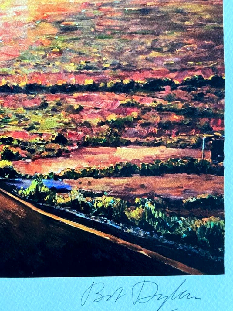 Bob Dylan Lithograph "Sunset In Monument Valley" Signed Op Numbered By Hand
