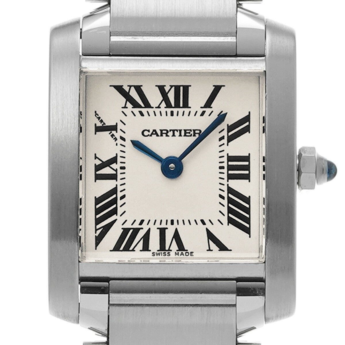 Cartier Tank Franaise Sm W51008Q3 Silver Ladies Used Watch #444528