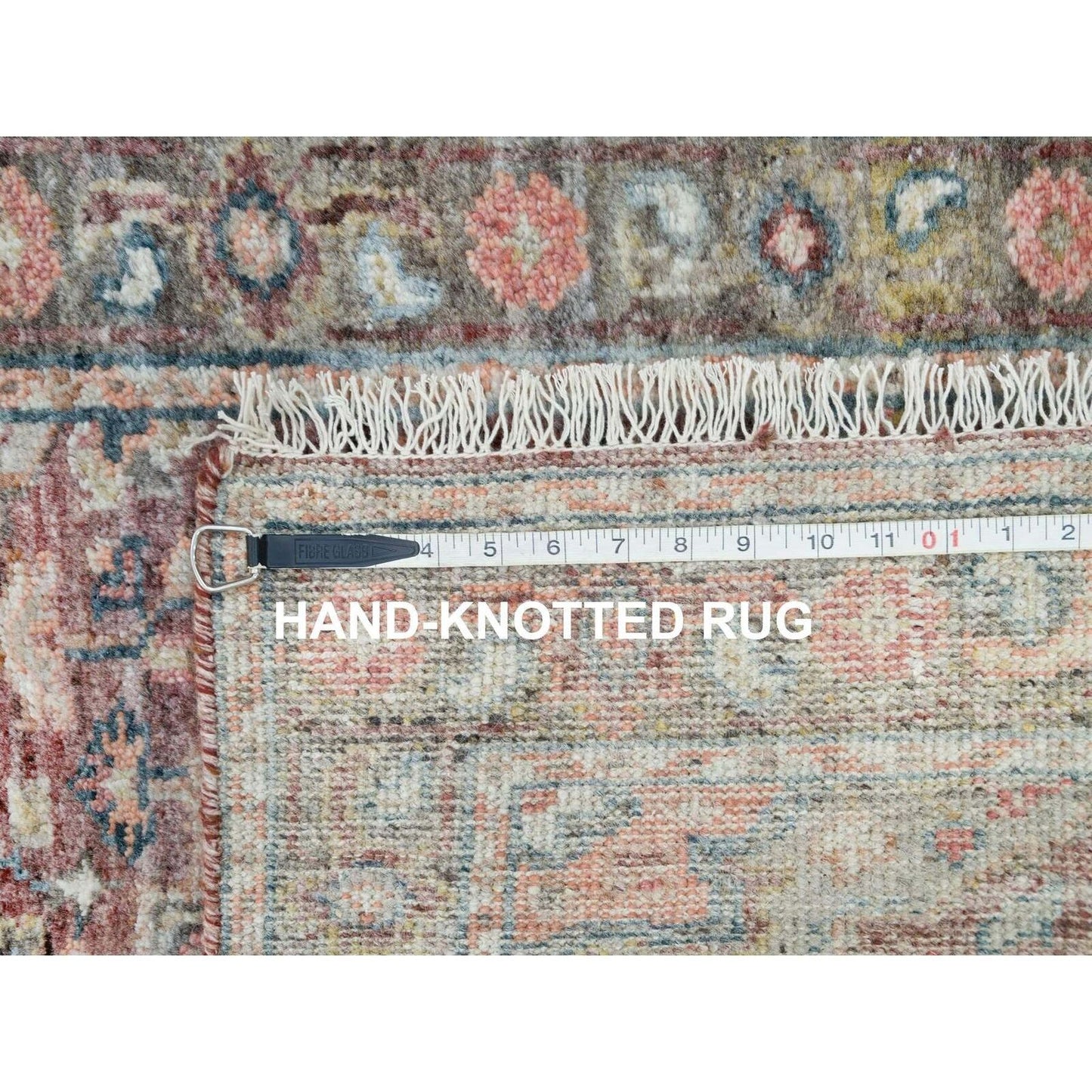 2'6"X15'8" Red Wool Heris Revival Hand Knotted Xl Runner Oriental Rug
