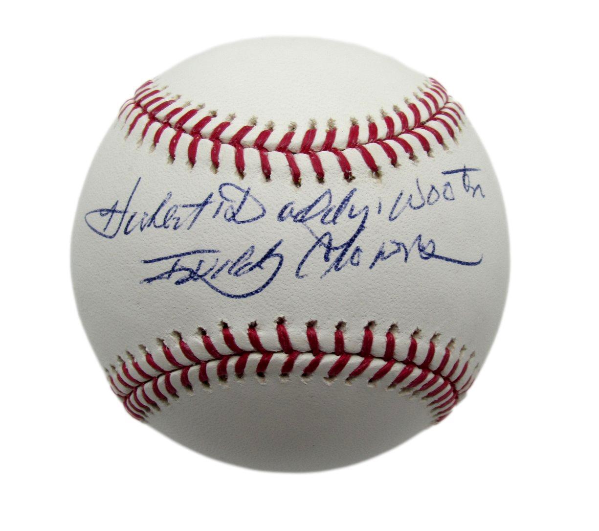Hubert Big Daddy Wooten Signed/Inscr Oml Baseball Negro League Clowns Psa/Dna