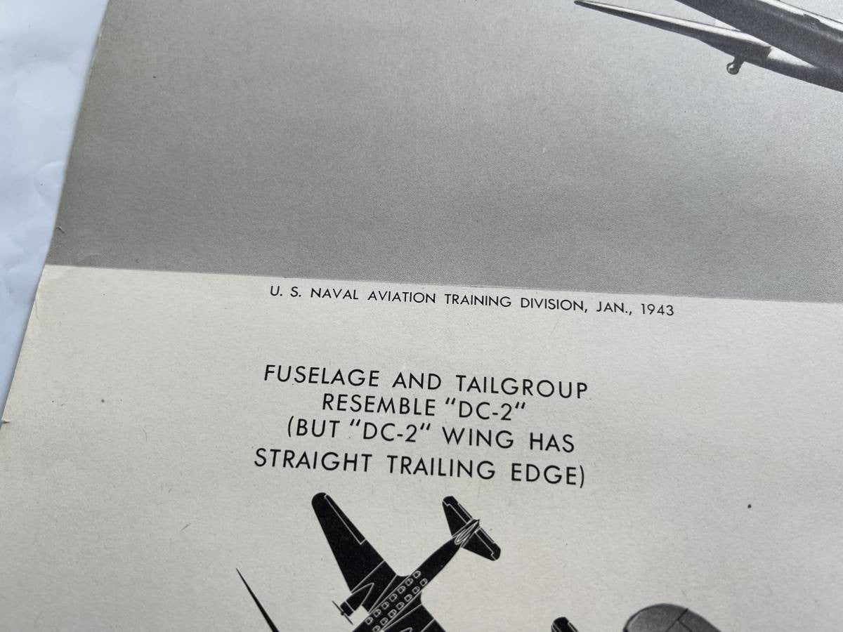 Wwii 1943 Us Navy Aircraft Recognition Poster Mitsubishi Mc-20 Topsy Transport
