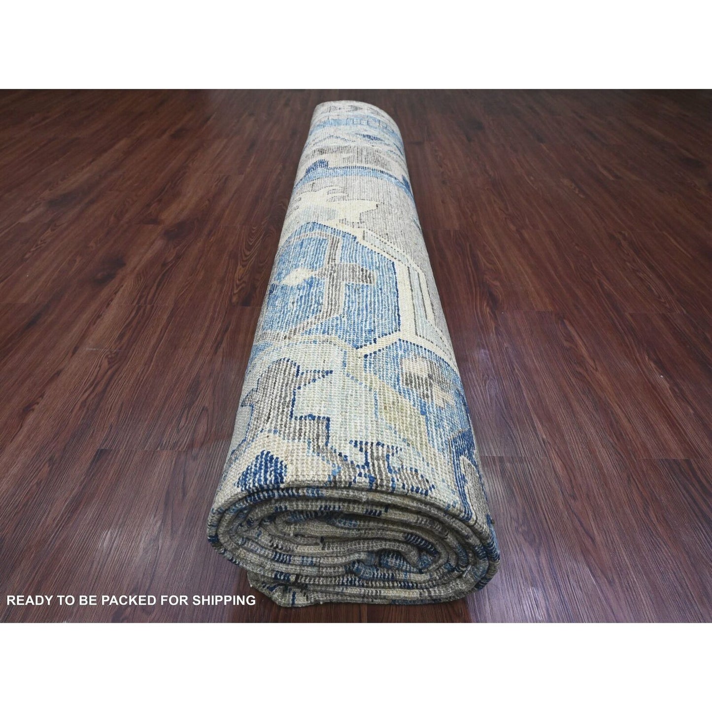 11'8"X15'6" Brown Anatolian Village Inspired Design Wool Hand Knotted Rug