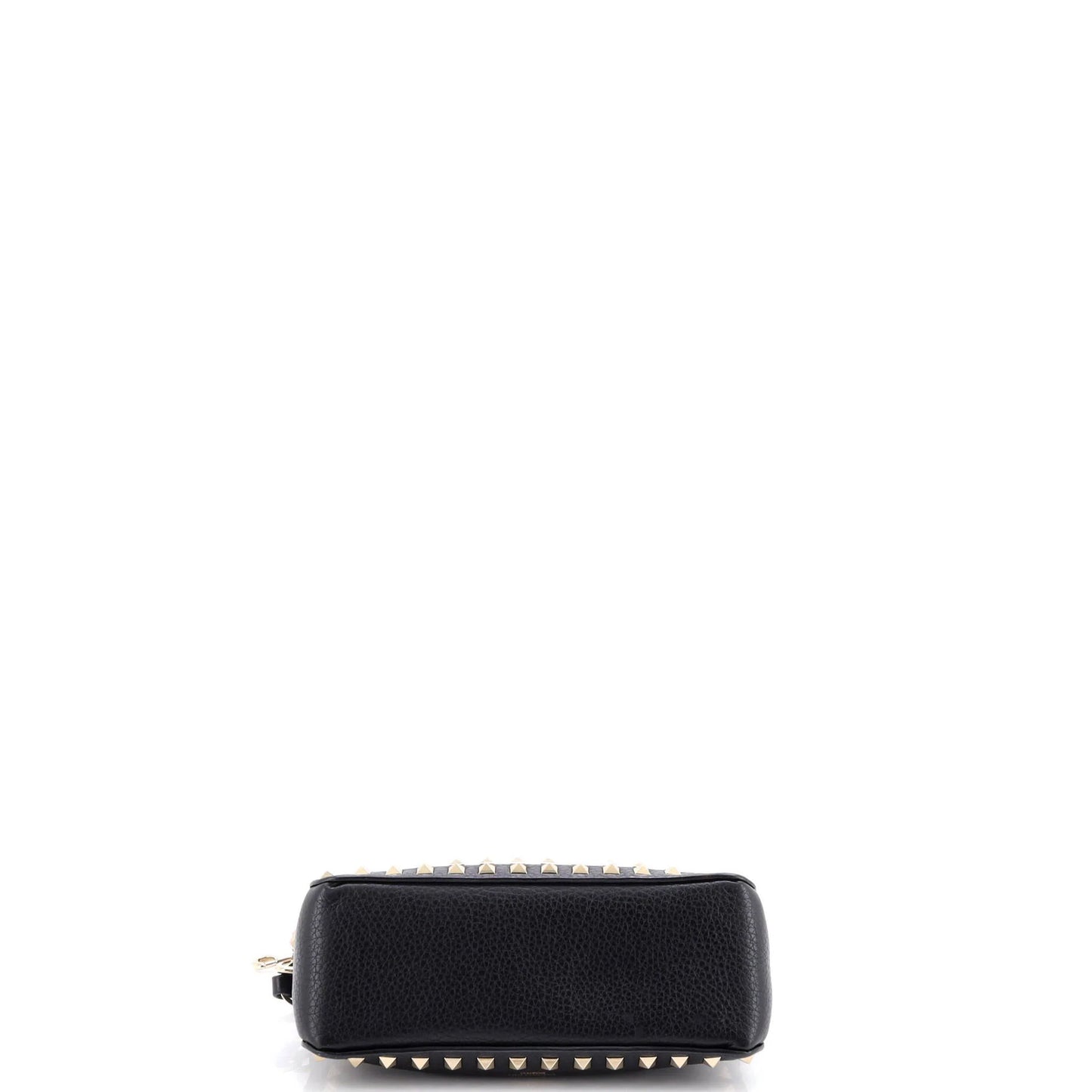 Valentino Garavani Rockstud Flip Lock Zipped Handle Crossbody Bag Grainy Leather