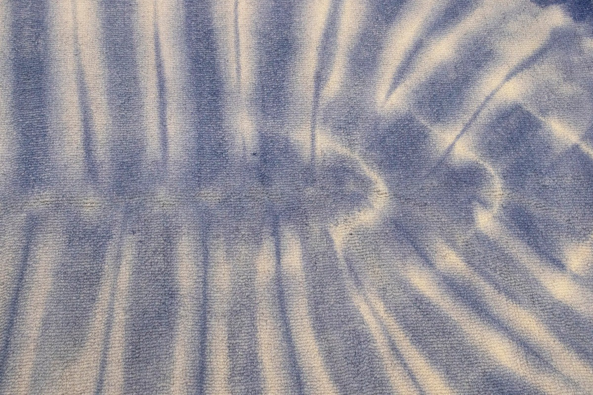 Purple-navy Tie-Dye Design Foyer Size 5X8 Hand-Tufted Modern Rug Wool Carpet