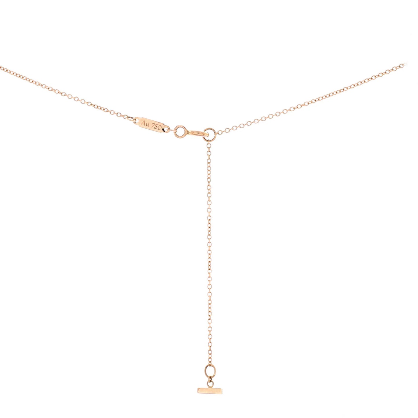 Tiffany & Co. T Smile Pendant Necklace 18K Rose Gold Small