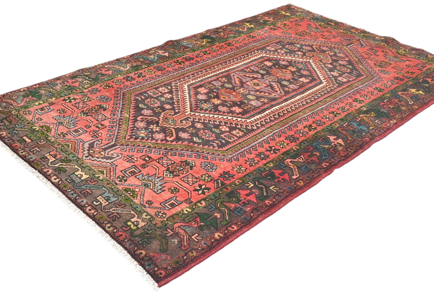 Handmade Vintage Traditional Oriental Rug Floral
