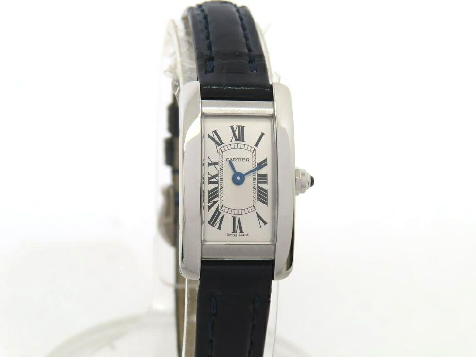 Cartier Wsta0032 Tank Amricaine Mini Japan Le Leather Strap Quartz
