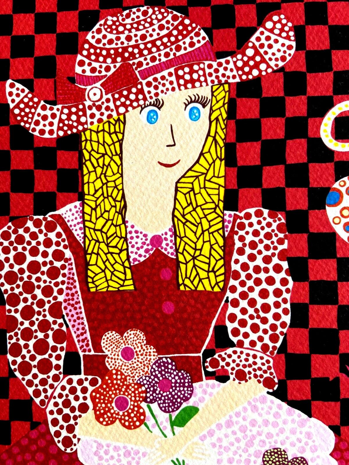 Yayoi Kusama Lithograph Mori Art Museum Coa Hand
