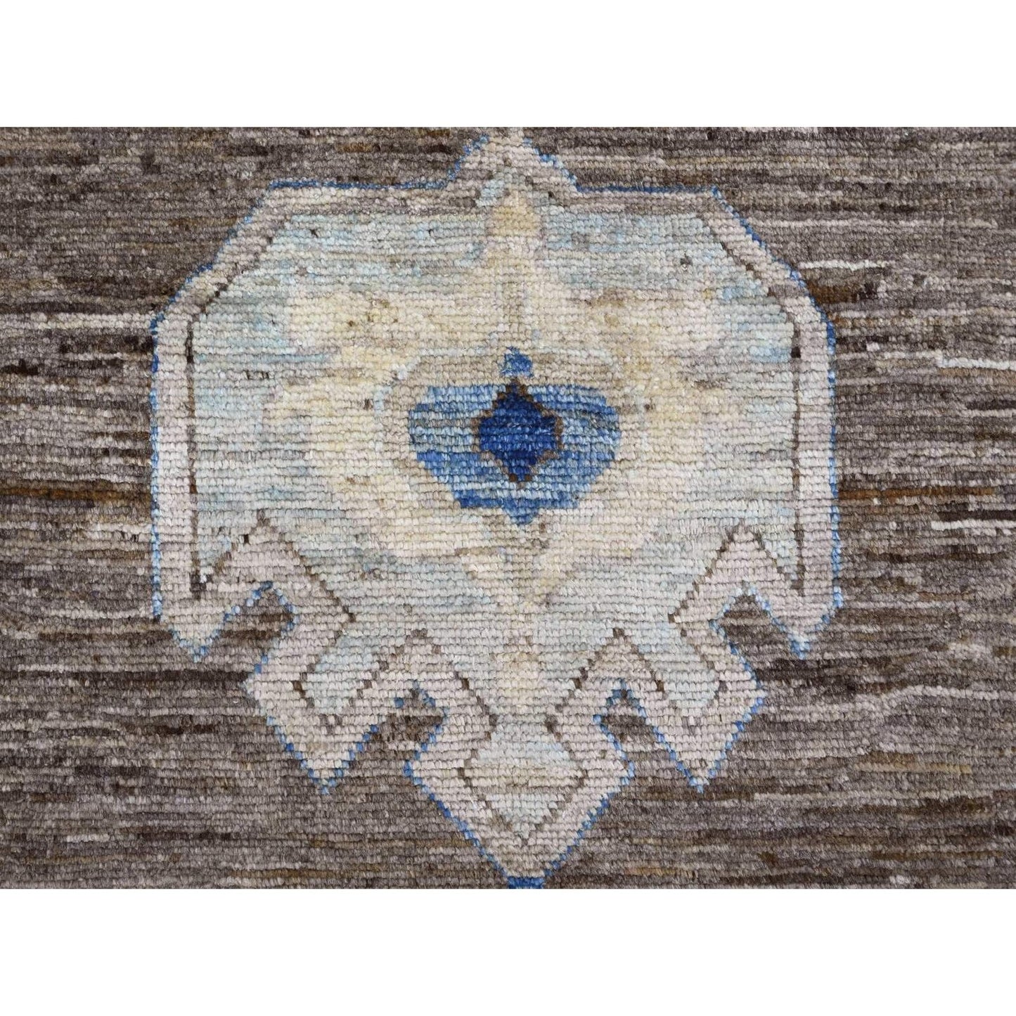 11'8"X15'6" Brown Anatolian Village Inspired Design Wool Hand Knotted Rug