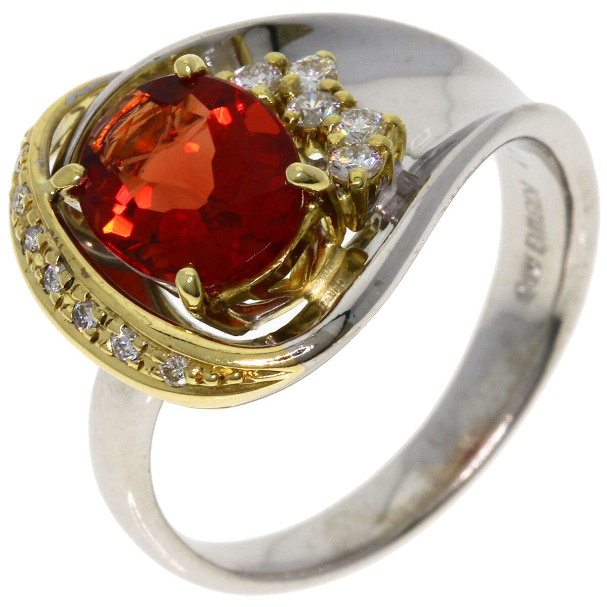 1.51Ct Andesin Diamond Ring K18 White Gold 18K