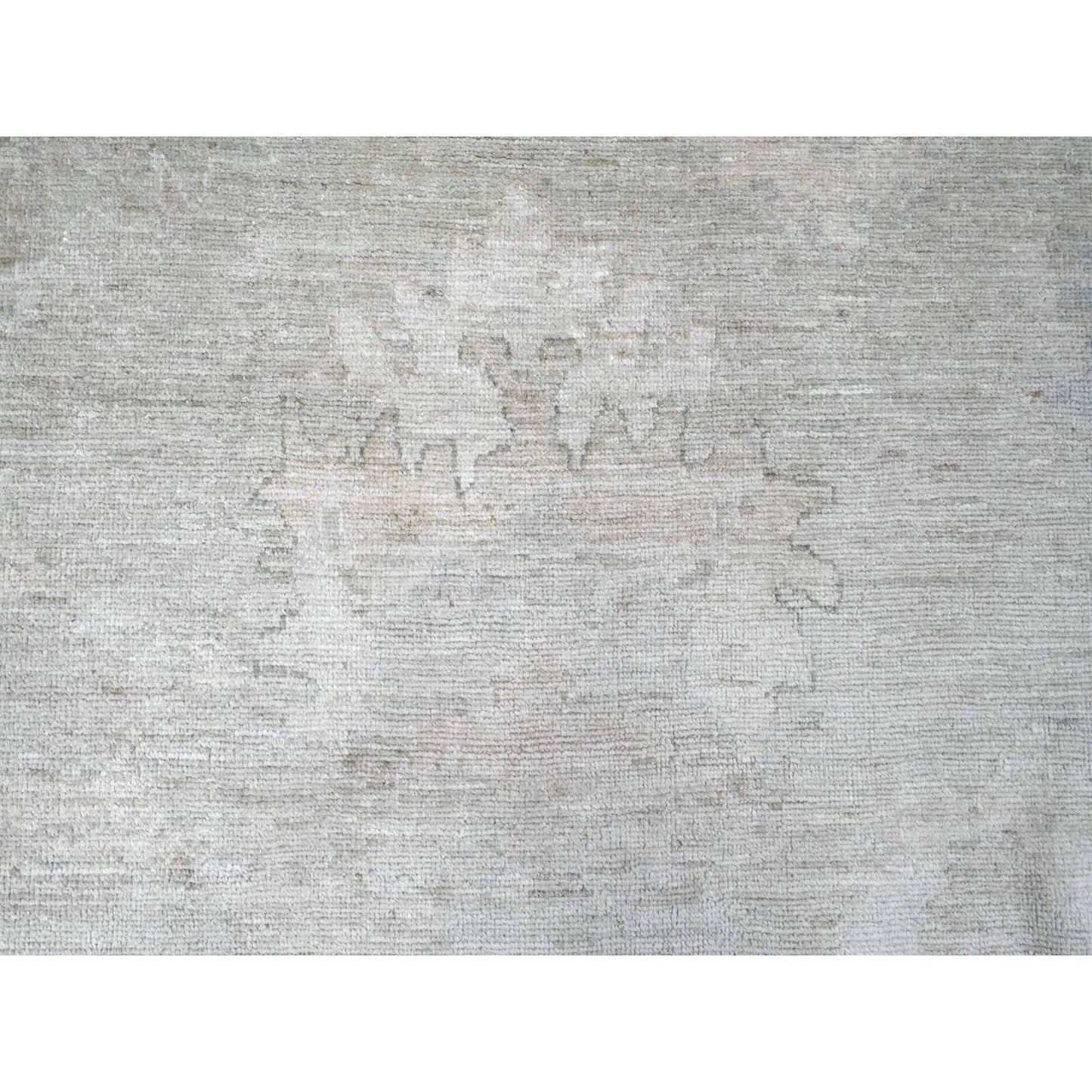 9'9"X13'4" Pastel Gray 100% Wool Afghan Angora Oushak Hand Knotted Rug