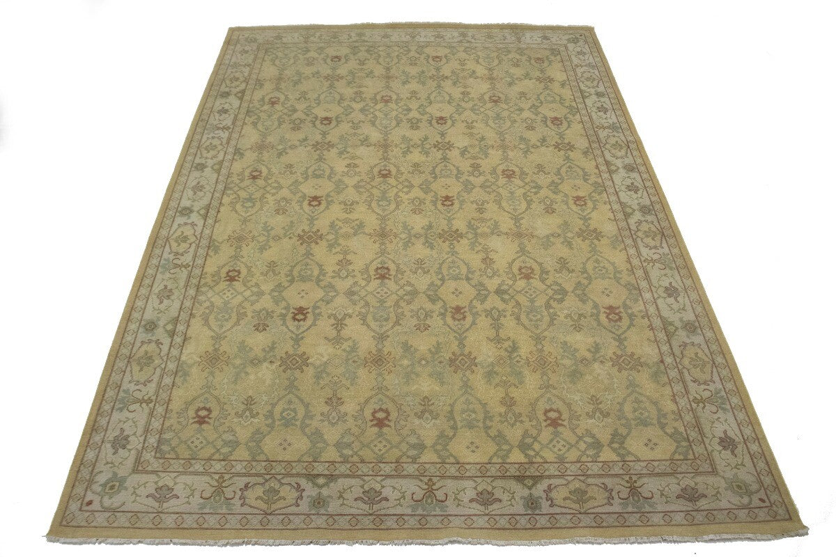 Hand-Knotted Oriental Rug Muted Antique-Washed