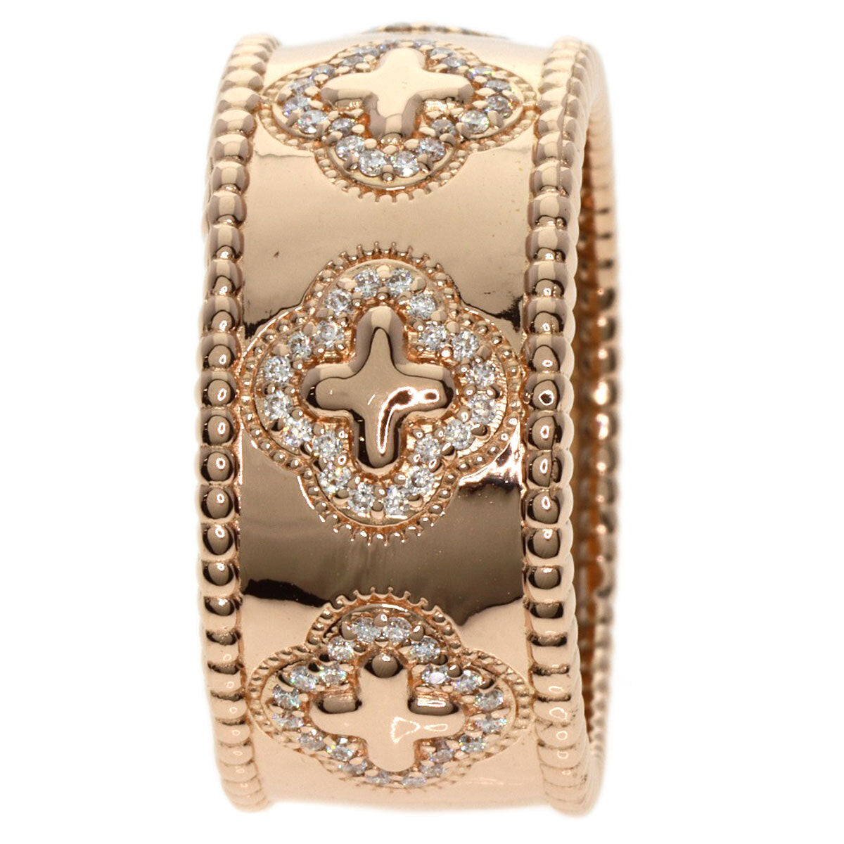 0.4Ct Diamond Ring K18 Pink Gold 15.3G