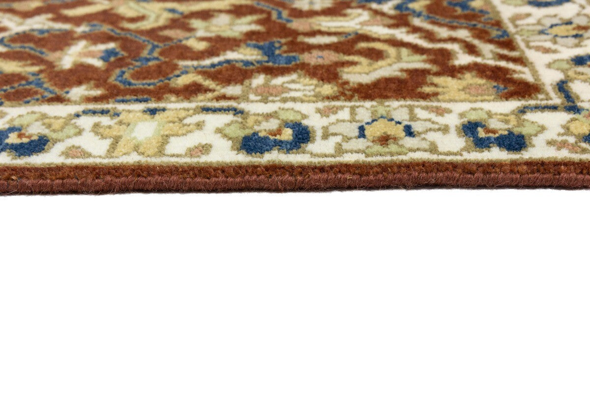 Handmade Rust Floral Chobi Rug Small Entryway