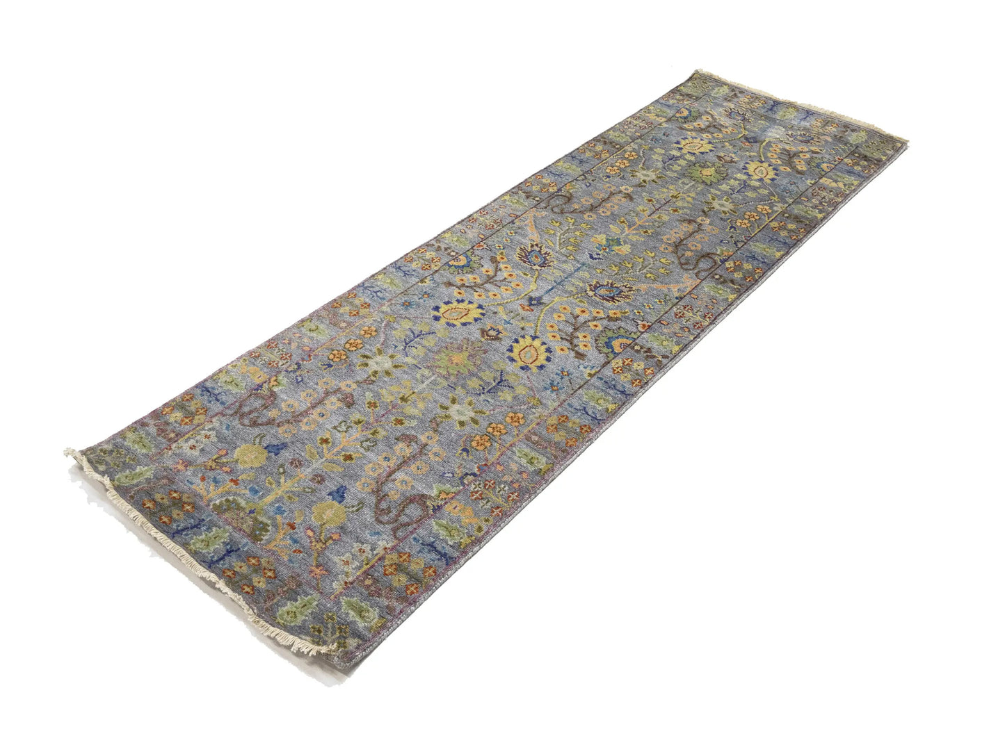 Handmade Tree Of Life Floral Runner Rug Oushak