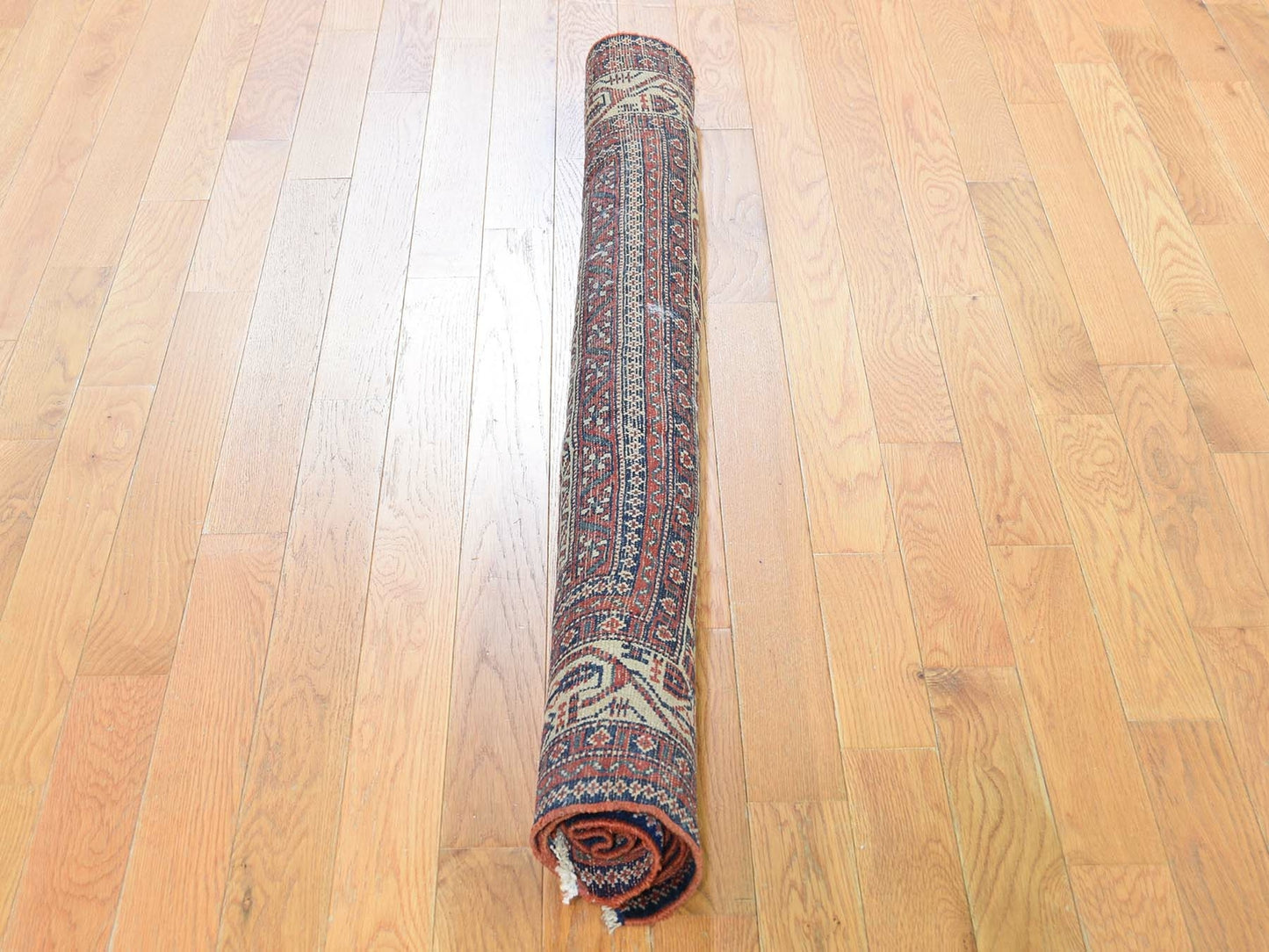 4'5"X6'5" Antique Farsian Serriband Good Condition Hand-Knotted Rug