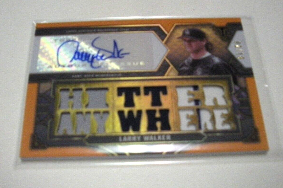 Larry Walker 22 Topps 3X Threads Game Triple