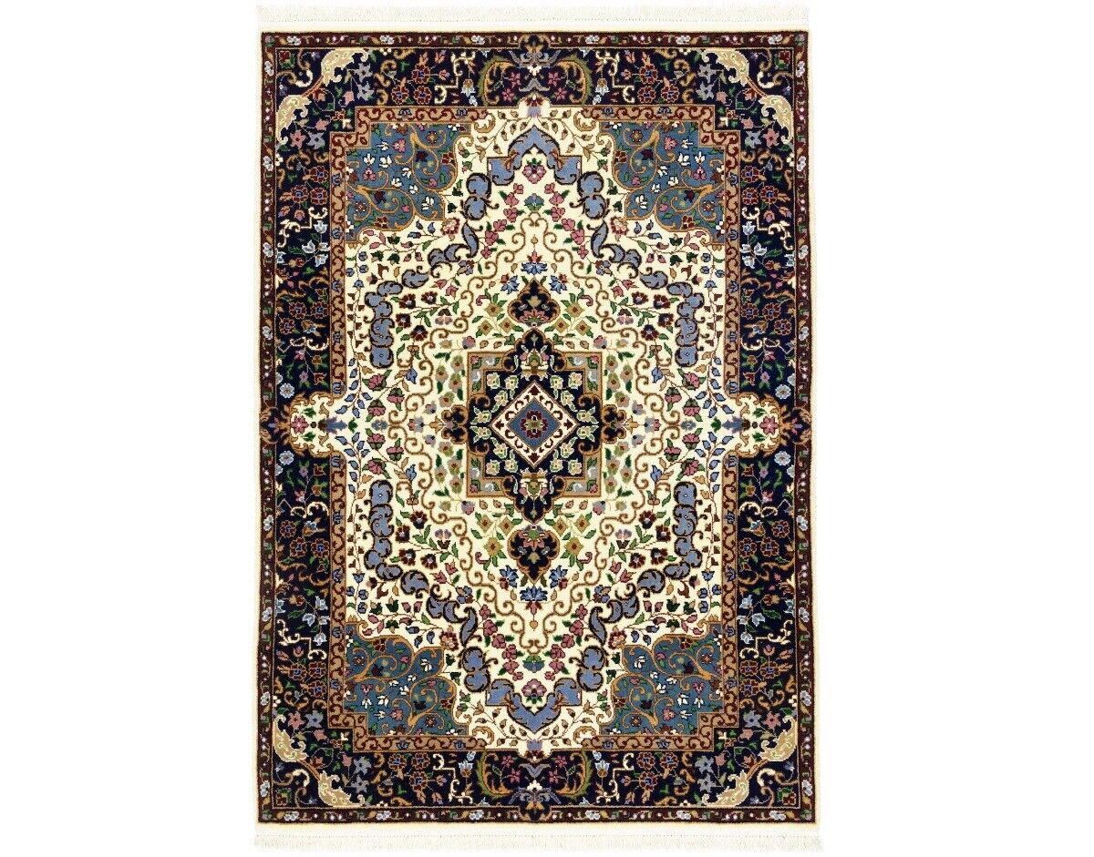 Hand-Knotted Kirman Classic Floral Design