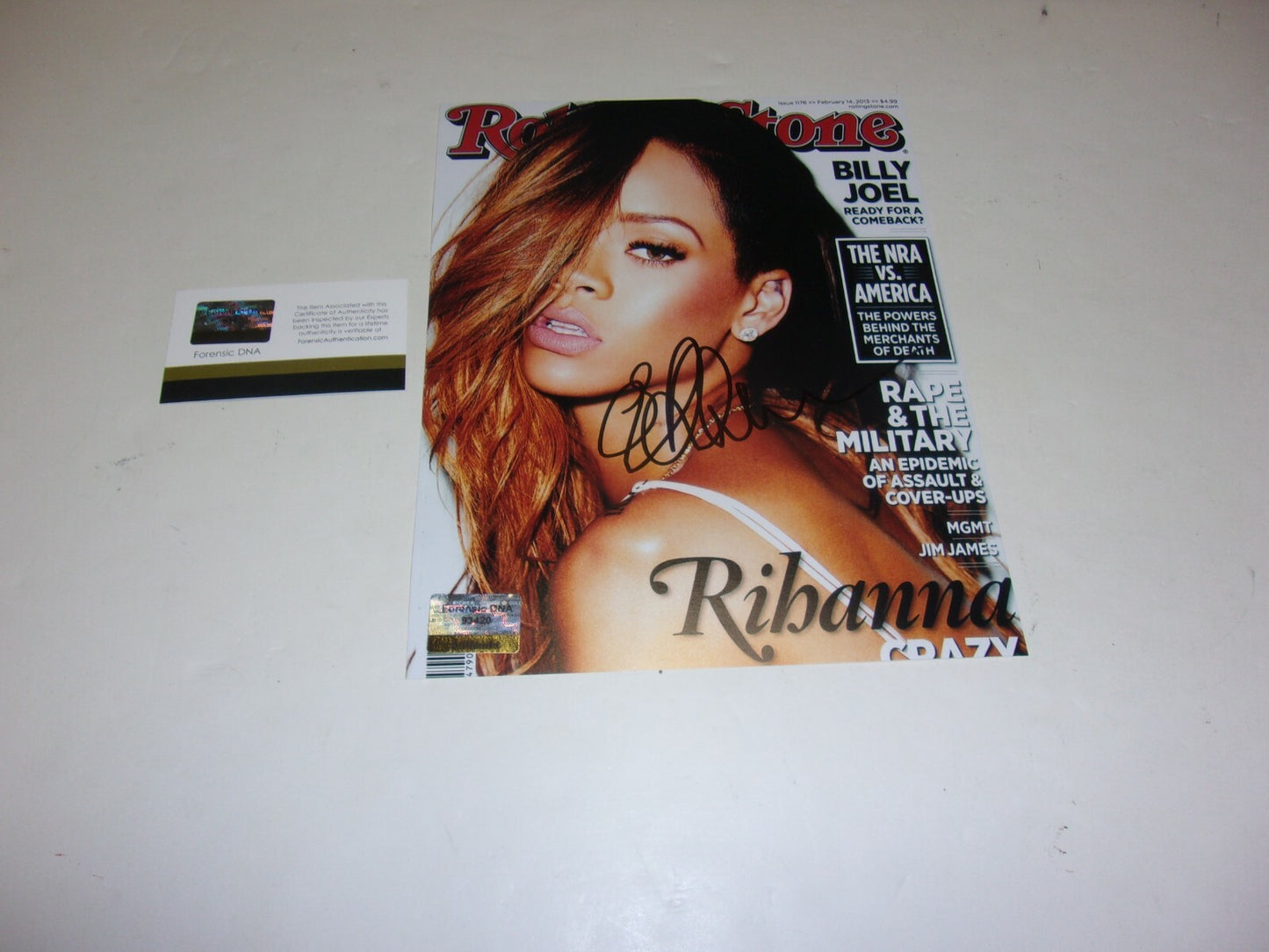 Rihanna Famous Singer Rolling Stones Cover W/Coa