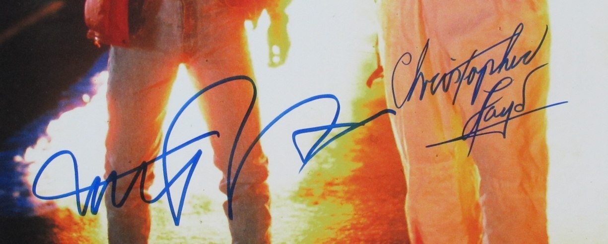 Michael J Fox/Christopher Lloyd Dual-Signed 16X20