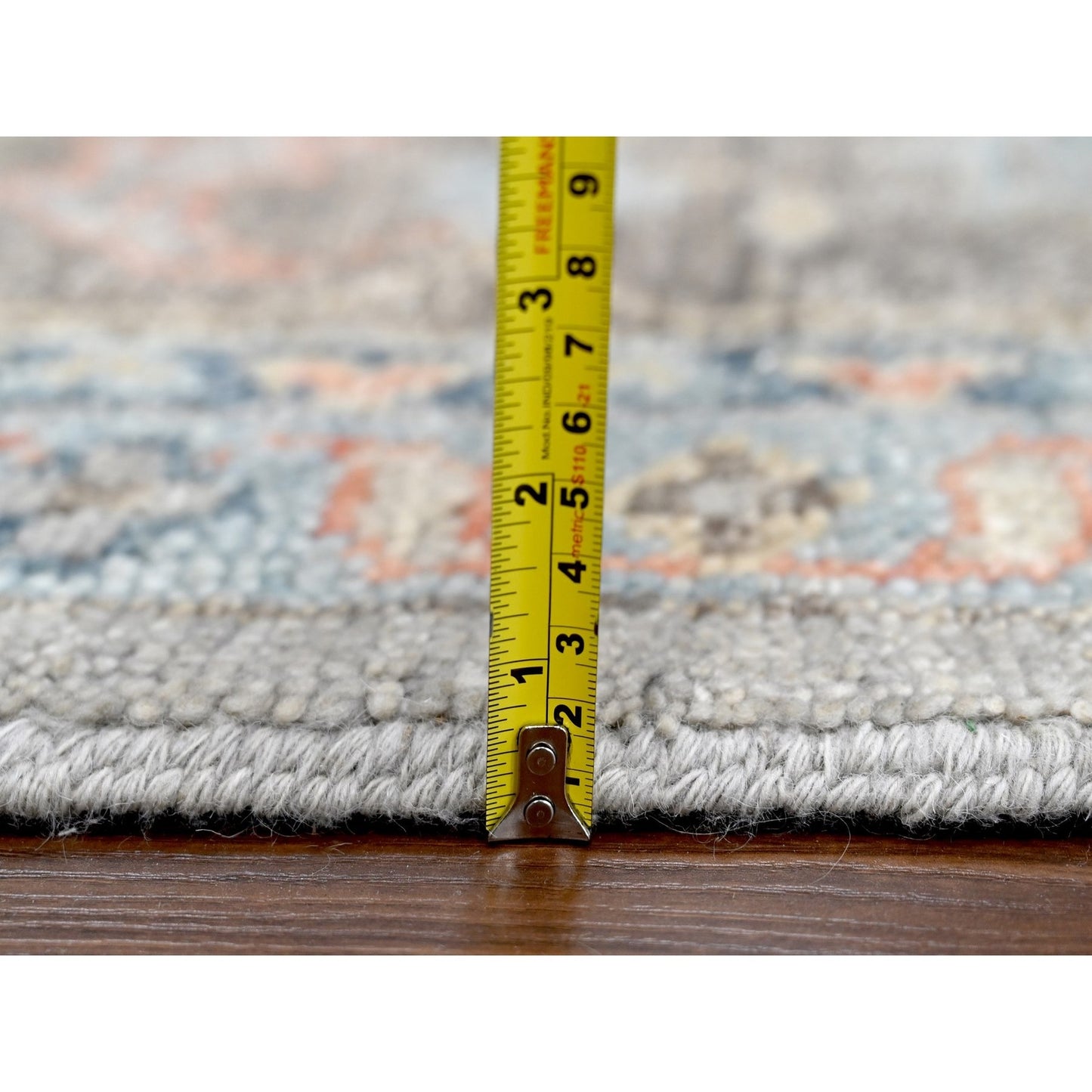 12'X17'9" Harbor Gray Hand Knotted Supple Oushak Wool Oversized Rug