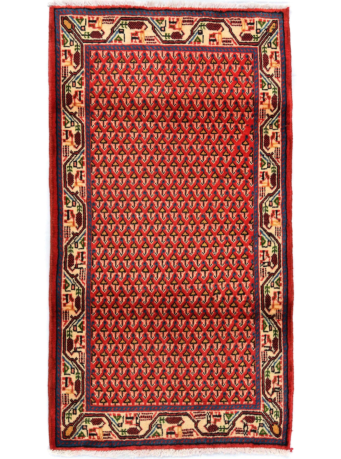 2X4 Ft Tribal Paisley Floral Design Oriental Rug