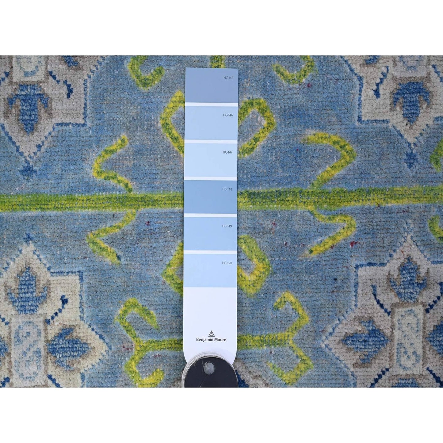 5'10"X8'10" Glaucous Gray Fusion Kazak Soft And Shiny Wool Oriental Rug