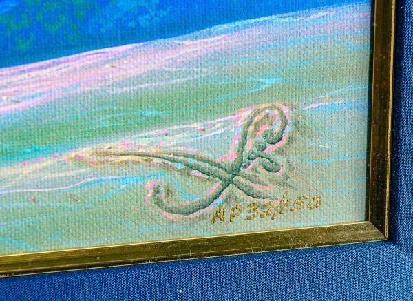 John Al Hogue Hand Colored With Diamonds Signed