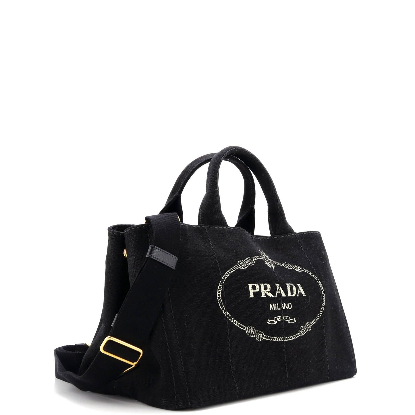Prada Canapa Convertible Tote Canvas Large