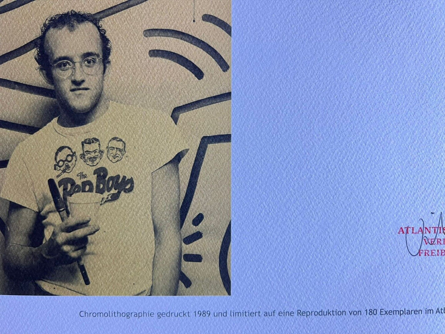 Keith Haring Lithograph Coa Signed Numbered By