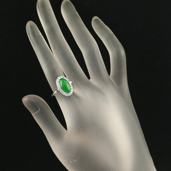 Mikimoto Ring Jade 2.44Ct Diamond Classic
