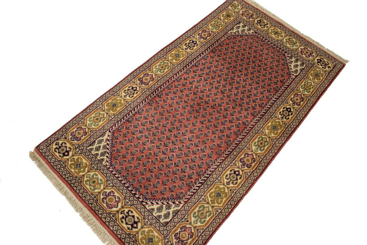 Handmade Indo-Botemir Oriental Rug Paisley Floral