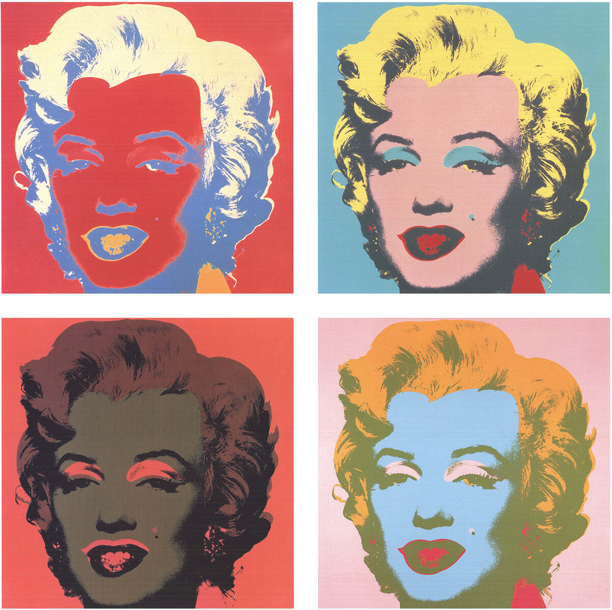 Andy Warhol Ten Marilyns " Poster Pop Art Multicolor Woman