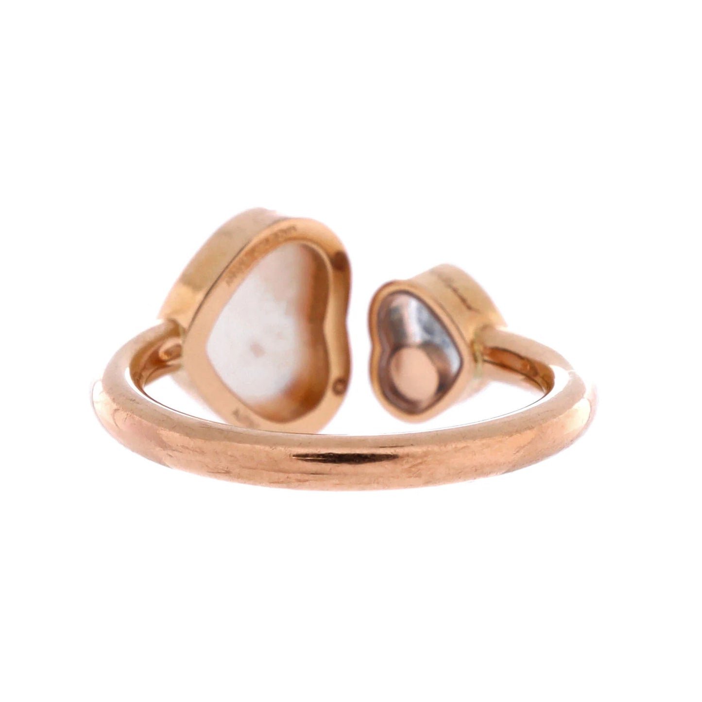 Chopard Happy Hearts Ring 18K Rose Gold And Mother Of Pearl With 1 Floating