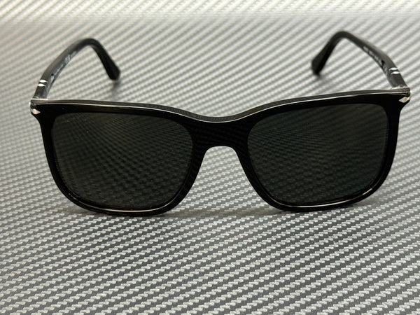 PERSOL PO3357S 95 58 RENZO Black Green Polarized Unisex 56 mm Sunglasses