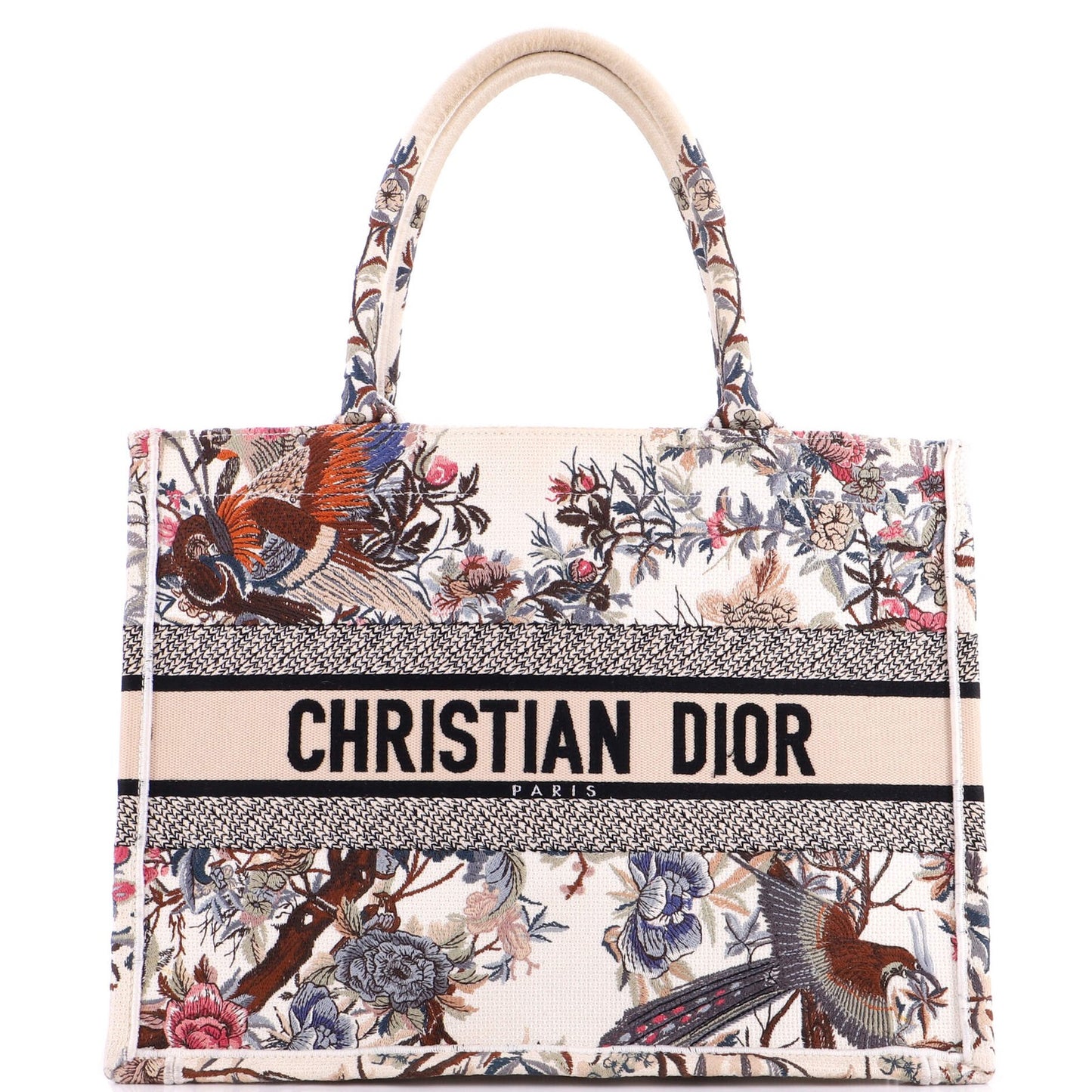Christian Dior Book Tote Embroidered Canvas Medium