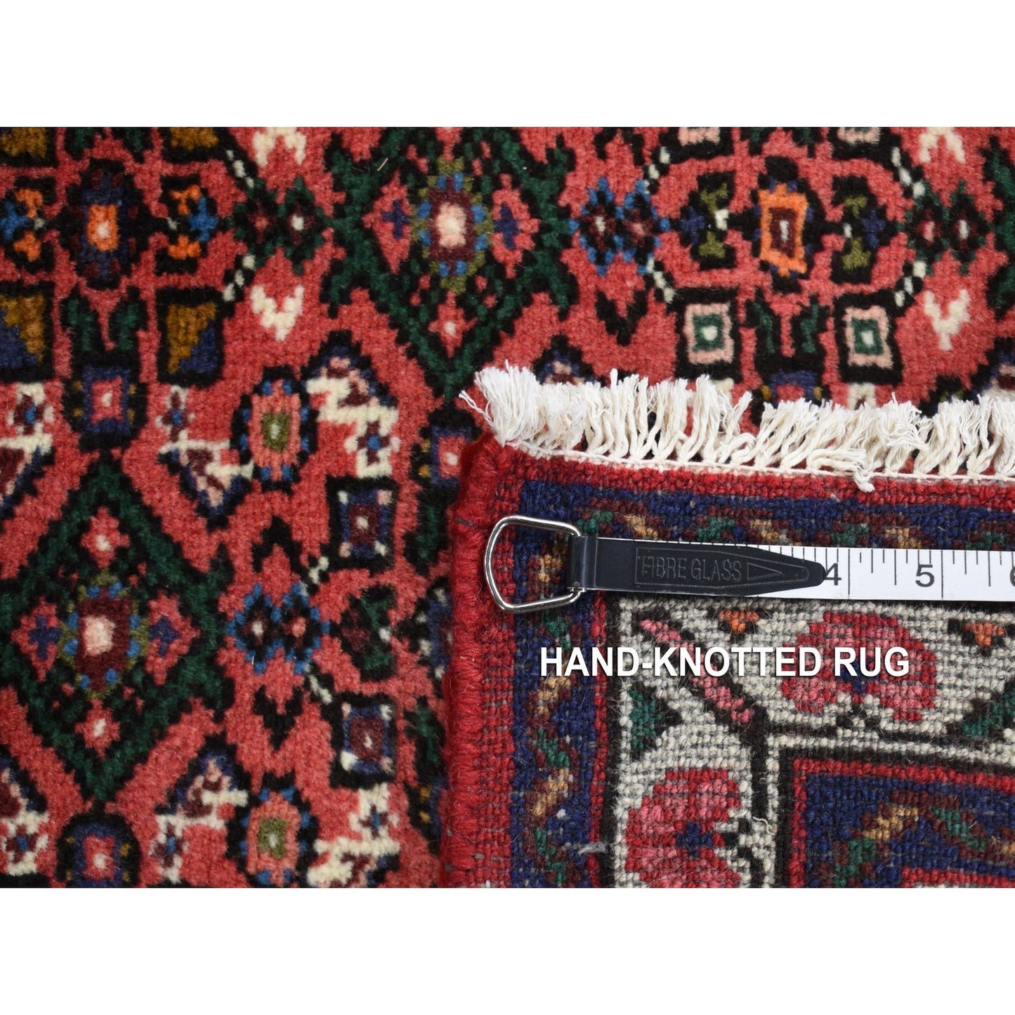 2'6"X10' Red New Zoroastrian Khamadan Design Wool Hand Knotted Runner Rug