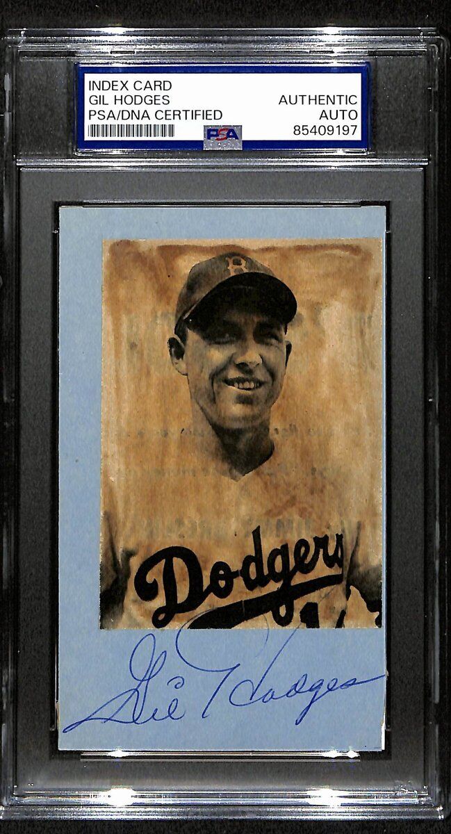 Gil Hodges Hof Signed/Autographed Cut On 3X5