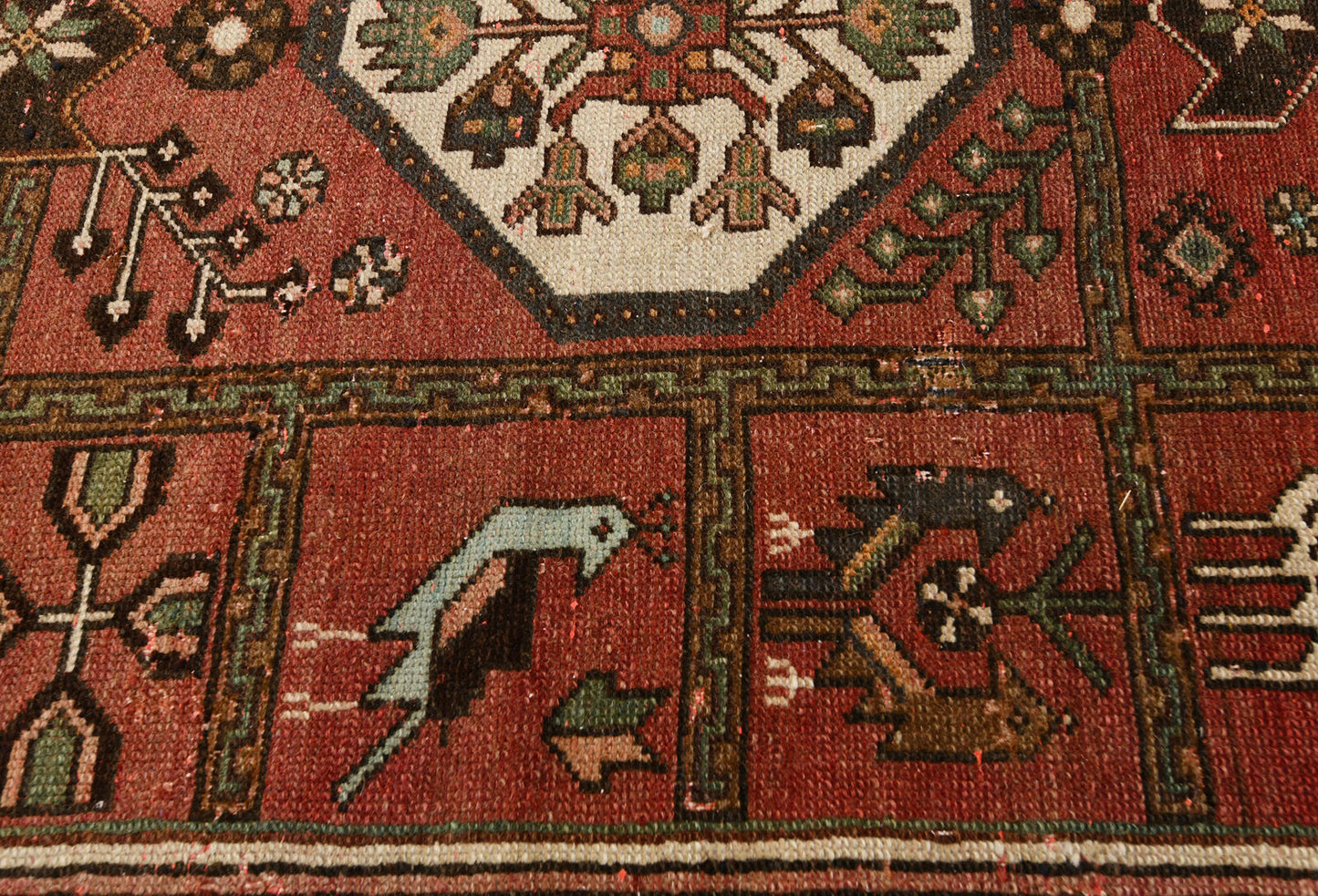 Semi-Antique Vintage Oriental Runner Rug