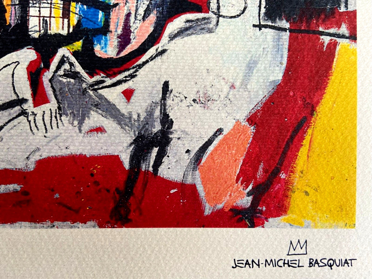 Jean-Michel-Basquiat, Coa Lithograph Signed Numbered In Pencil